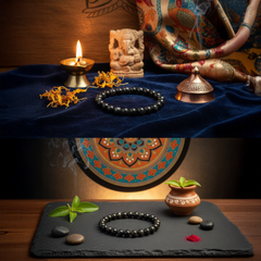 Brazilian Black Agate Bracelet – Natural Protection Crystal | Made in Brazil