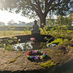 Premium 7 Chakra Healing Bracelet – Natural Brazilian Crystals | Made in Brazil