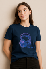 Premium Unisex Gaming Headset Graphic T-Shirt – Soft Cotton Tee for Gamers, Streamers & Music Lovers