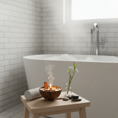 Natural Coconut Shell Candle – Handcrafted Soy Wax with Cinnamon & Star Anise | Eco-Friendly Candle