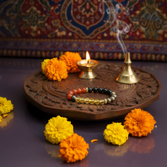 Energy Balance Crystal Bracelet | Carnelian (India), Citrine (Brazil), Black Onyx (India), Pyrite (Peru)