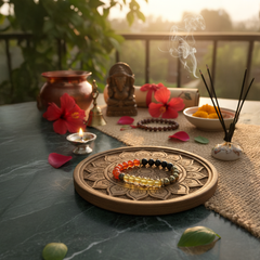 Energy Balance Crystal Bracelet | Carnelian (India), Citrine (Brazil), Black Onyx (India), Pyrite (Peru)
