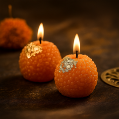 Motichur ladoo candle Made with soy wax (Scented) Unit of 6 Candle