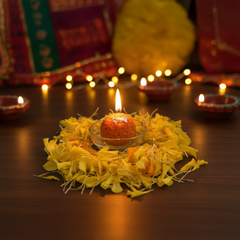 Motichur ladoo candle Made with soy wax (Scented) Unit of 6 Candle
