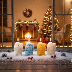 Santa Claus Shaped Christmas Candles – Festive Decorative Scented Candles for Holiday Décor & Gifting