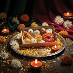 "Mithai Dreams" Festive Sweet Candle Box - A Pack of Artisanal Diwali & Pooja Candles
