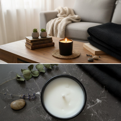 Luxury Black Jar Candle – Long Burn, Premium Fragrance, Home Decor Essential