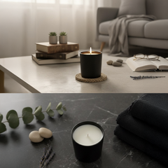 Luxury Black Jar Candle – Long Burn, Premium Fragrance, Home Decor Essential