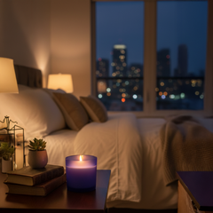 Luxury Scented Candle in Blue Jar | Long-Lasting, Clean Burn Home Fragrance