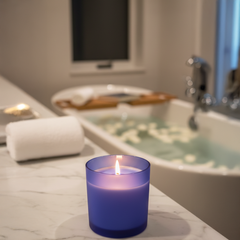 Luxury Scented Candle in Blue Jar | Long-Lasting, Clean Burn Home Fragrance