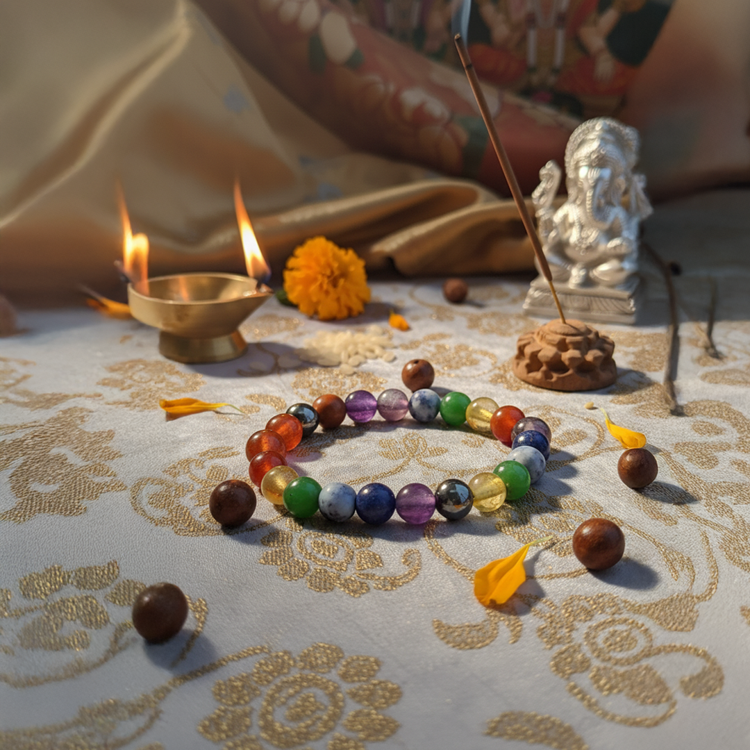 Premium 7 Chakra Healing Bracelet – Natural Brazilian Crystals | Made in Brazil