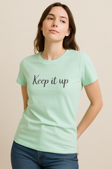 Keep It Up Printed Unisex T-Shirt – Premium Cotton, Casual Motivation Tee for Men & Women