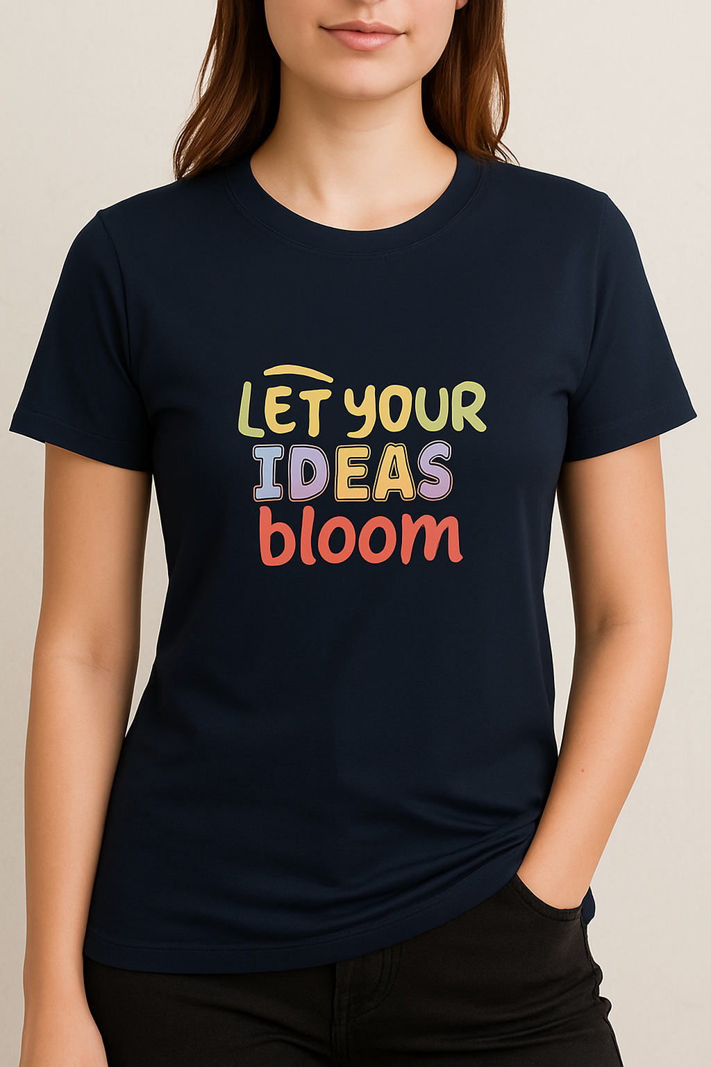 Unisex T-Shirt – "Let Your Ideas Bloom" Inspirational Print