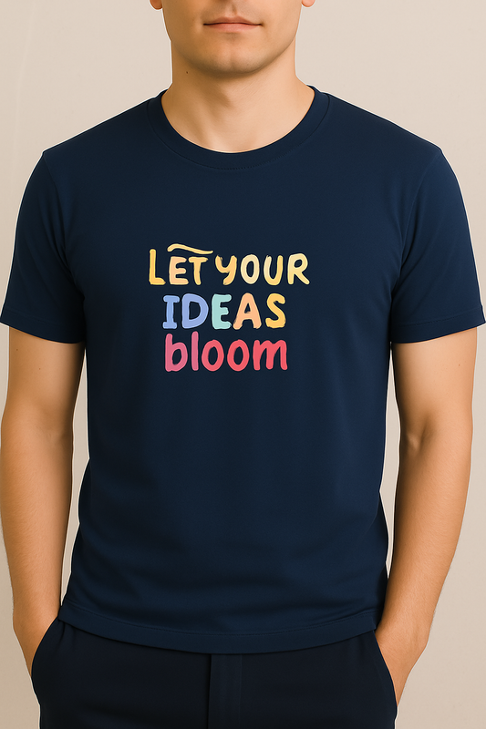 Unisex T-Shirt – "Let Your Ideas Bloom" Inspirational Print