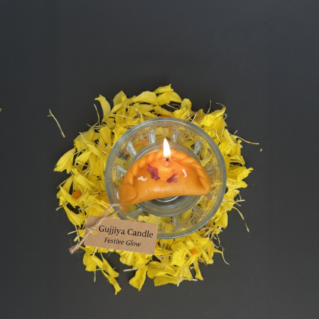 Festive Gujiya Candle – Sweetness of Tradition, Glow of Celebration(Unit of 6 candles)
