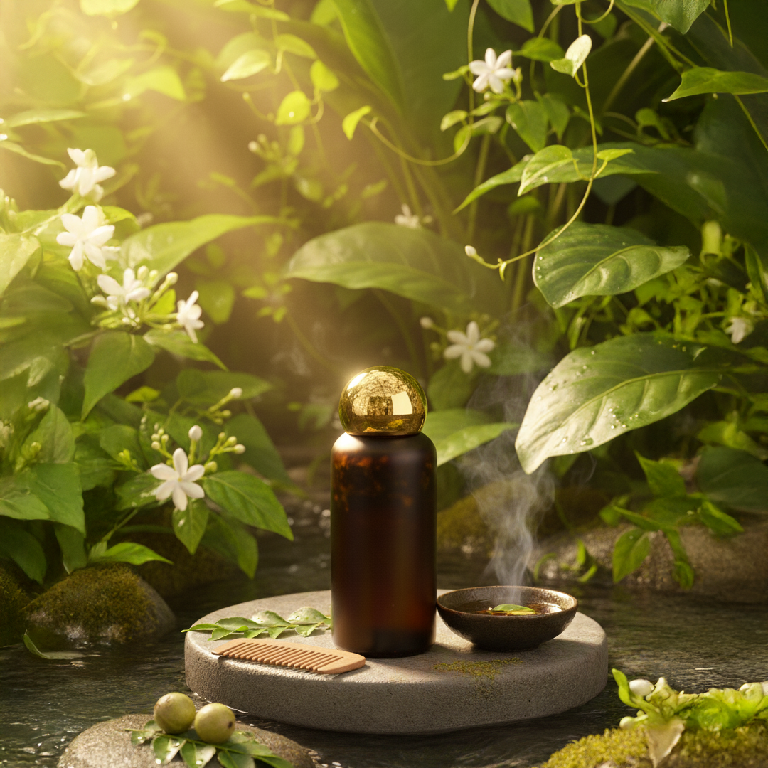 Herbal Nourish Hair Oil – Infused 10 Types of Herbs | Natural Hair Growth Oil