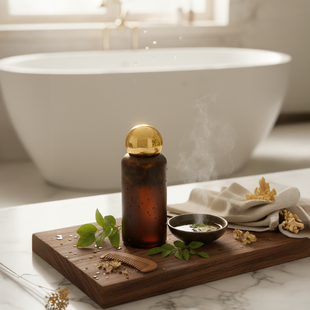 Herbal Nourish Hair Oil – Infused 10 Types of Herbs | Natural Hair Growth Oil