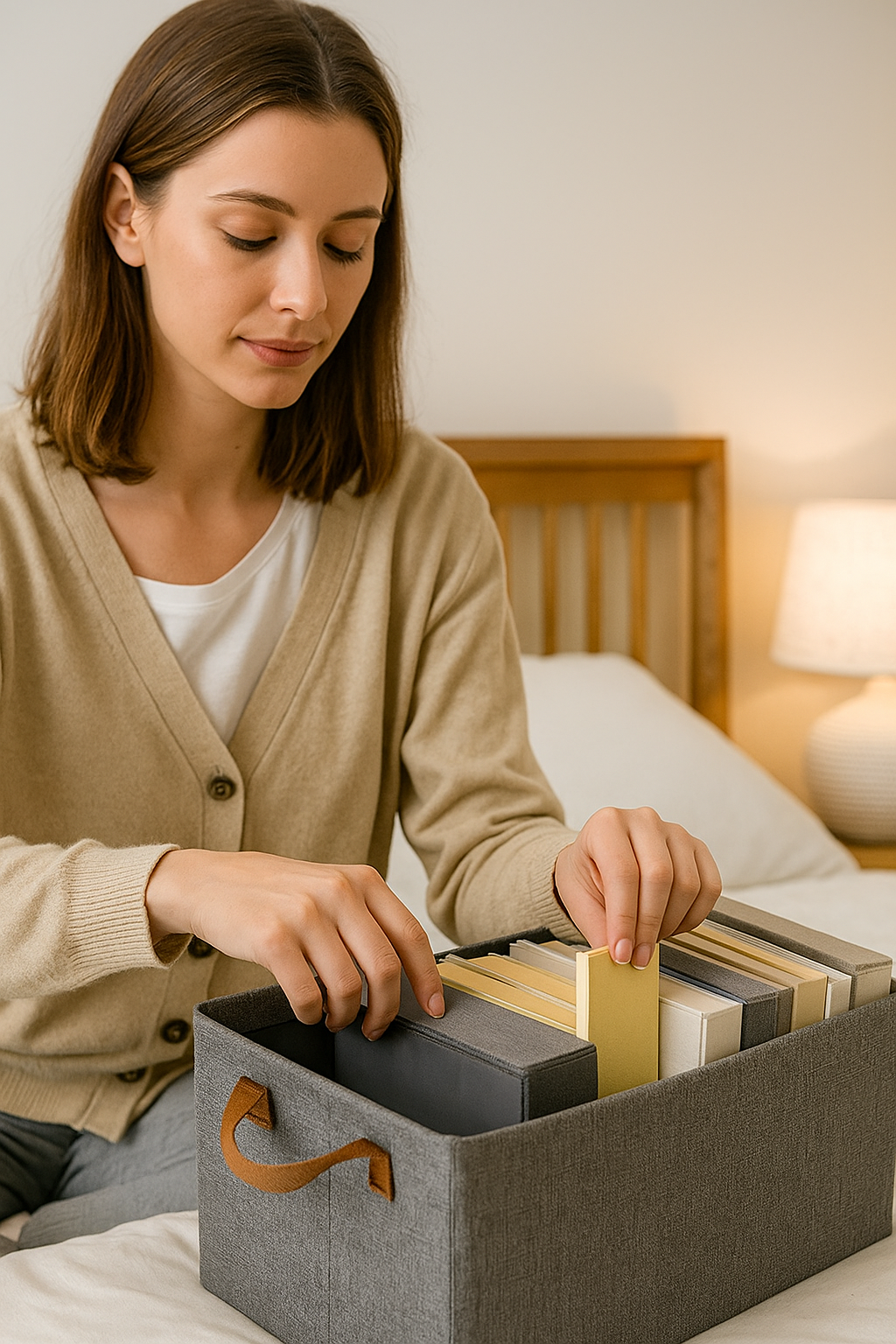 21L Foldable Fabric Storage Box with Handle – Clothes Organizer for Wardrobe, Shelves & Bedroom