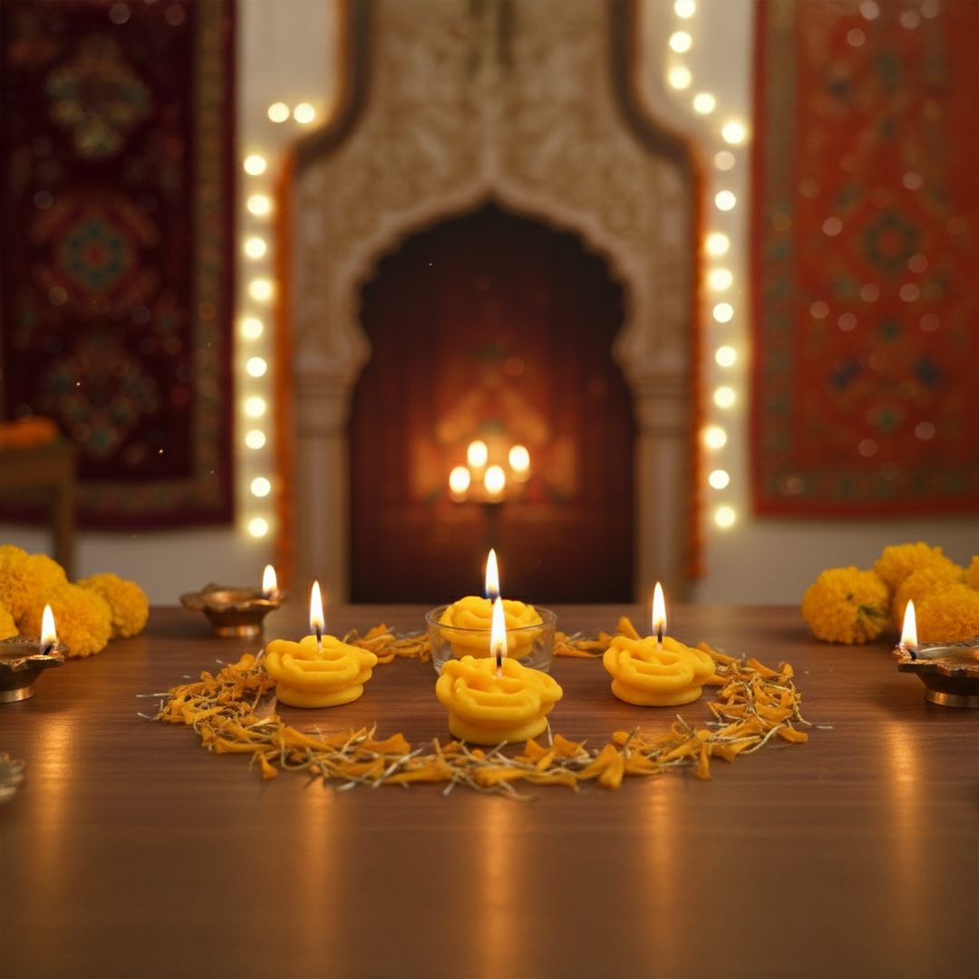 Handcrafted Jalebi Candle – Festive Glow (Unit of 6 Candles)