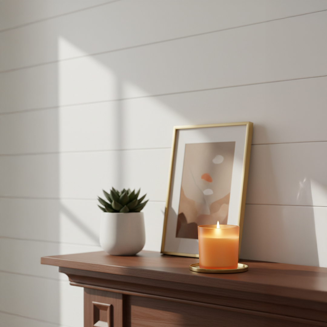 Luxury Orange Amber Glass Scented Candle – Long-Lasting, Premium Jar Candle for Home Decor & Relaxation