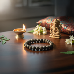 Natural Lava Stone Healing Bracelet – Made in Indonesia | Grounding, Protection & Aromatherapy