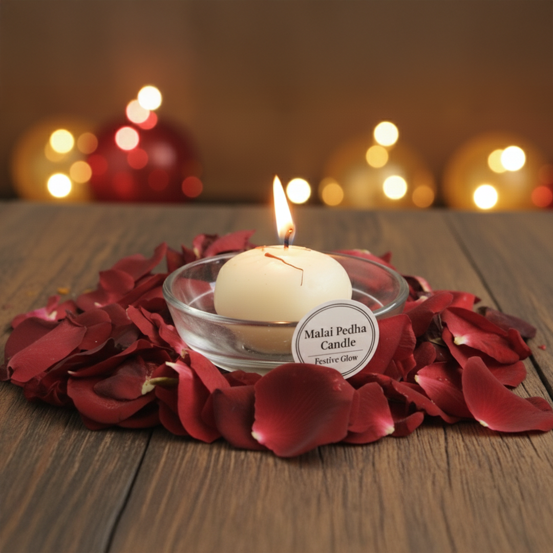✨ Malai Pedha Scented Candle – Festive Sweet Delight (Set of 6)