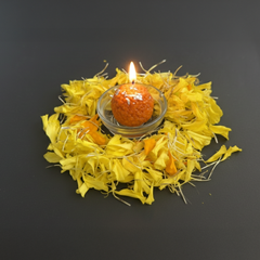 Motichur ladoo  candle Made with soy wax (Scented) Unit of 6 Candle