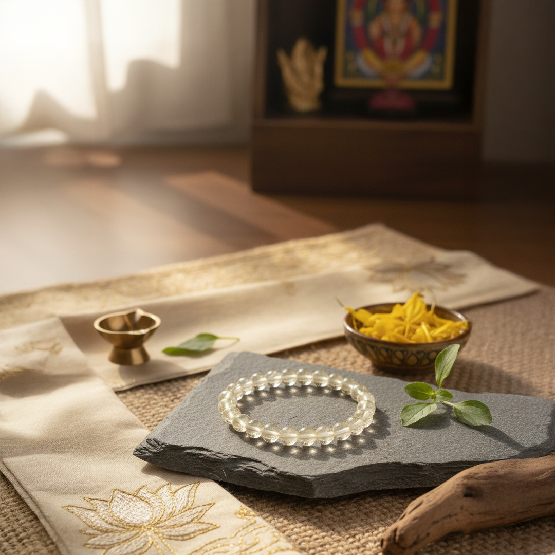 Brazilian Citrine Crystal Bracelet – Abundance, Clarity & Prosperity