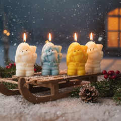 Santa Claus Shaped Christmas Candles – Festive Decorative Scented Candles for Holiday Décor & Gifting