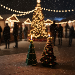 Christmas Tree Shaped Decorative Candles – Festive Holiday Scented Candles for Home Décor & Gifting