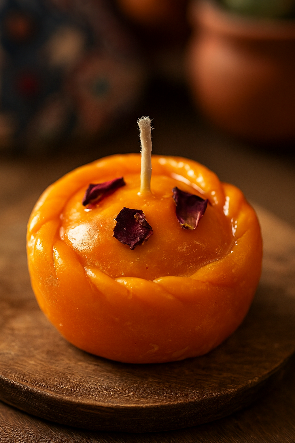 Round Gujiya  Candles Made with  soy wax (Scented)  unit of 6 candle